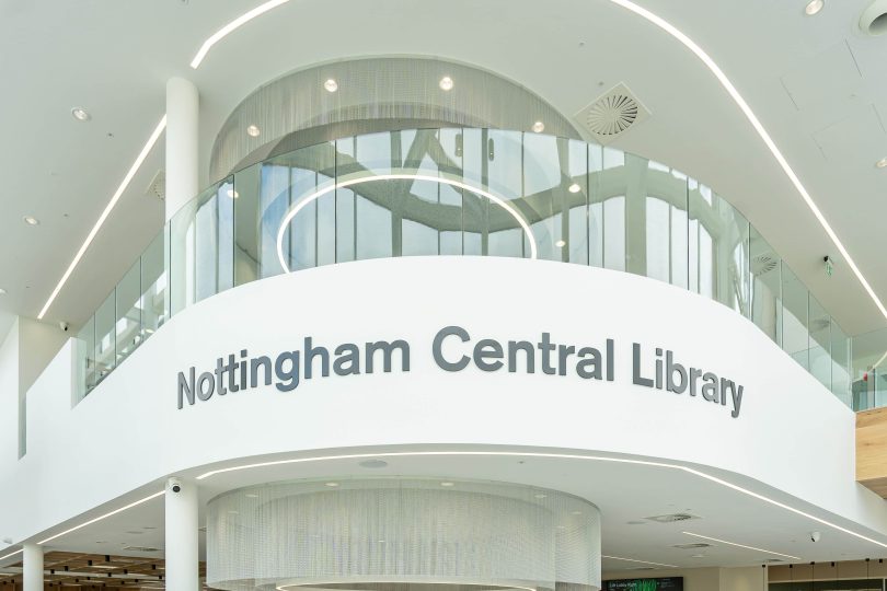 Interior of Nottingham Central Library