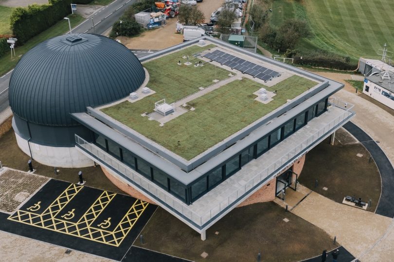 Aerial shot of Sherwood Observatory