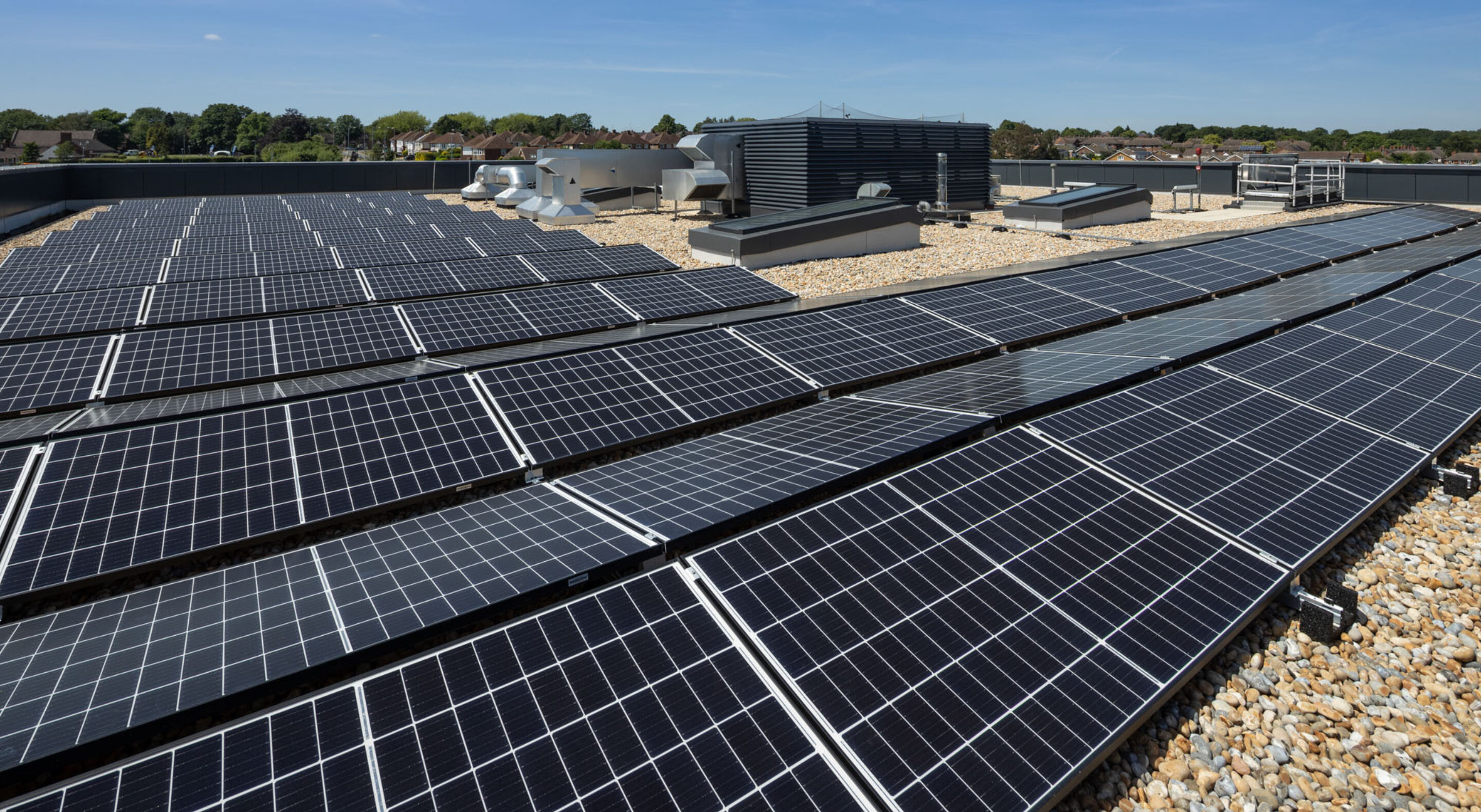Solar panels on a roof