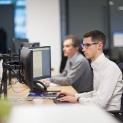 Person working at a computer