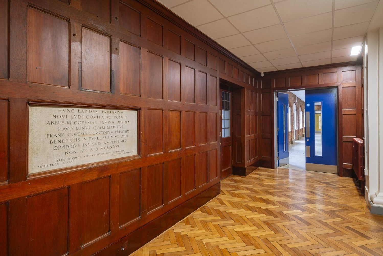 Internal corridor of Brentwood County High School