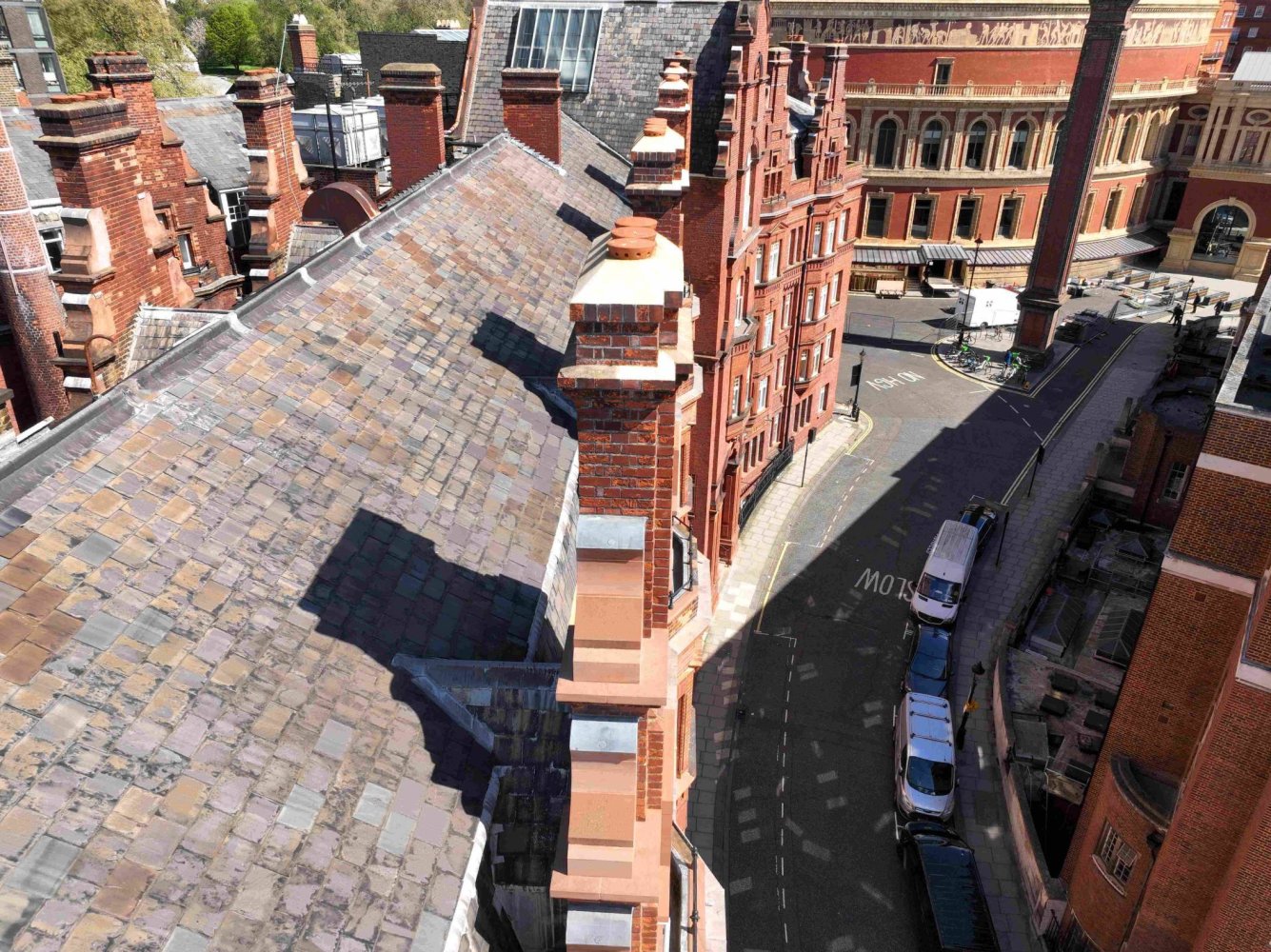Aerial shot of Queen Alexandra's House in London