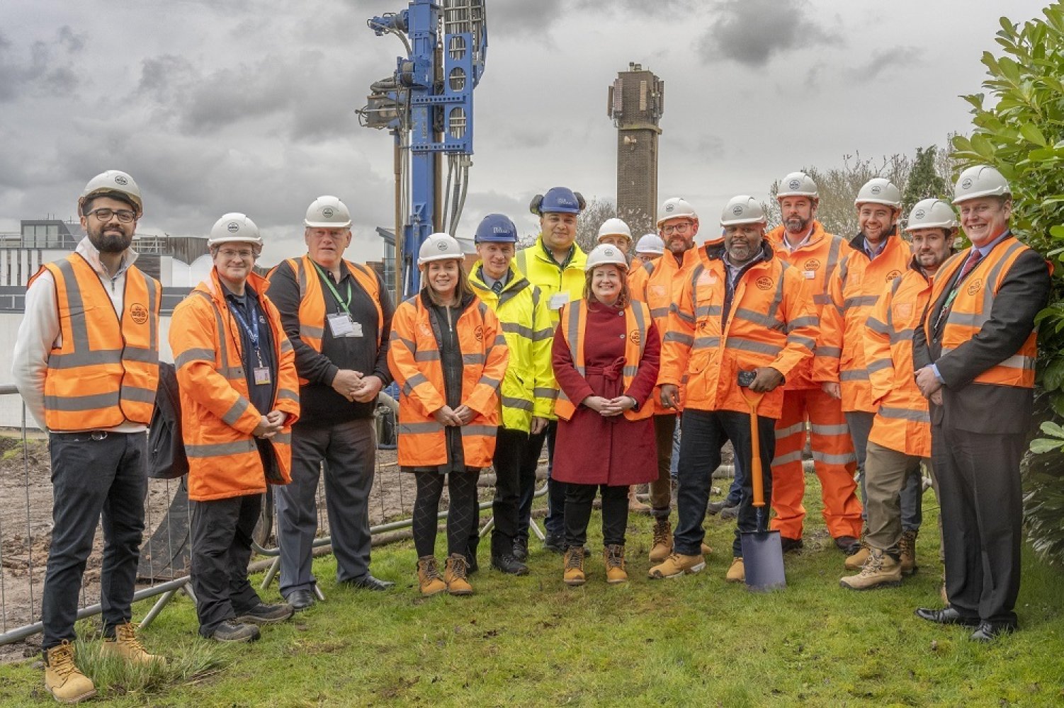 Stakeholders at the British Geological Survey heat pump ground breaking