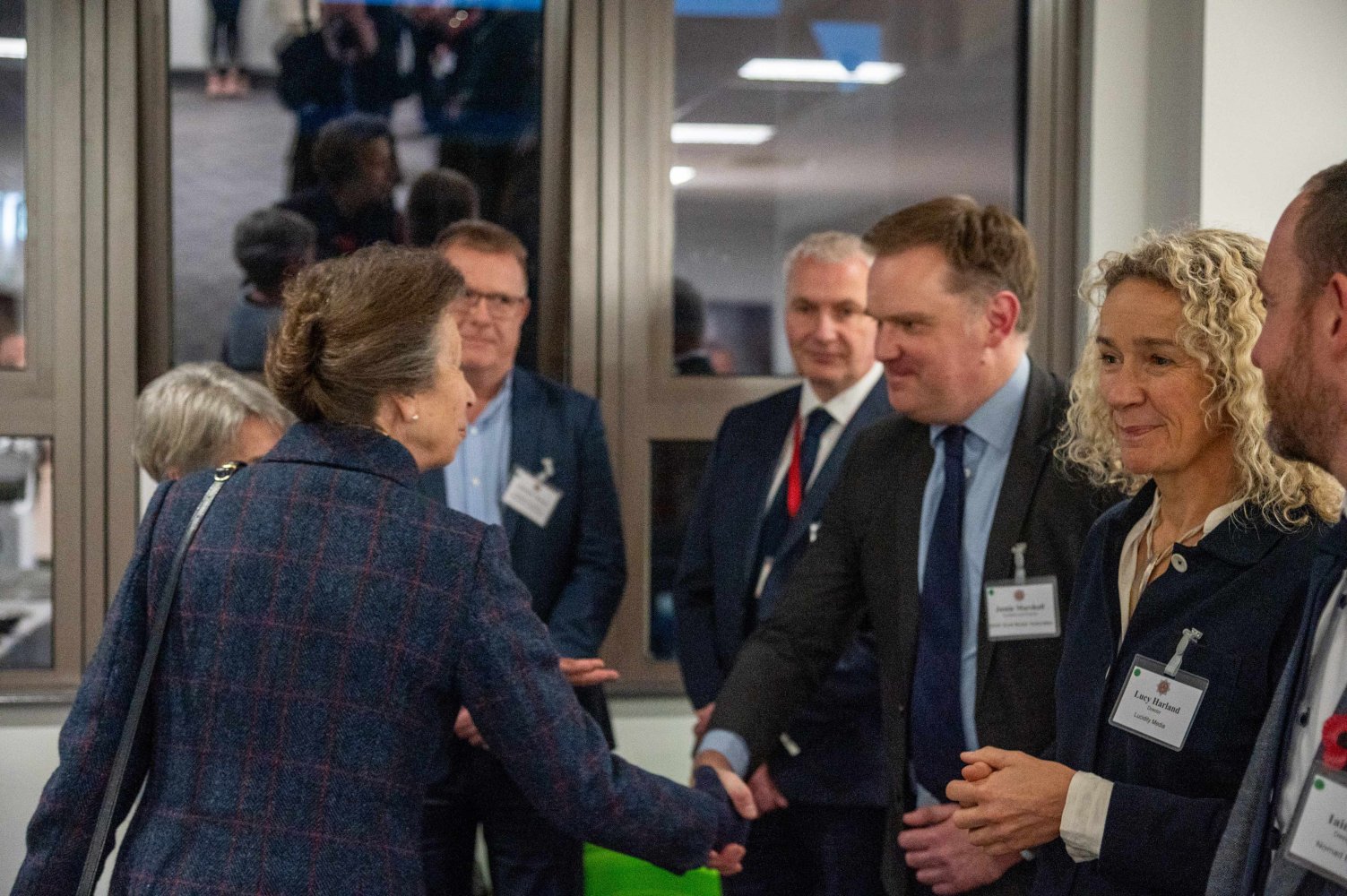 HRH Princess Anne meeting Jamie Marshall