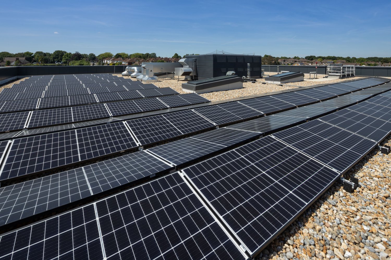 Solar panels on a roof