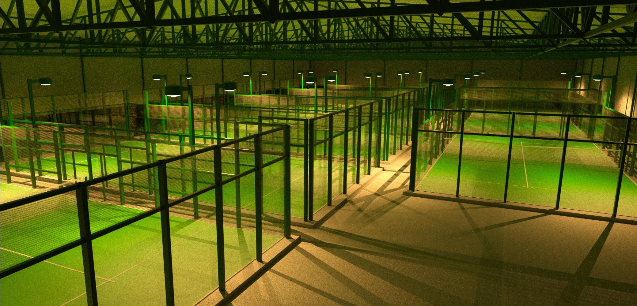 Padel Court Render Internal