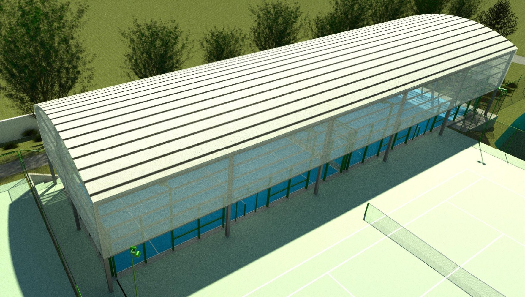 Padel Court Render External
