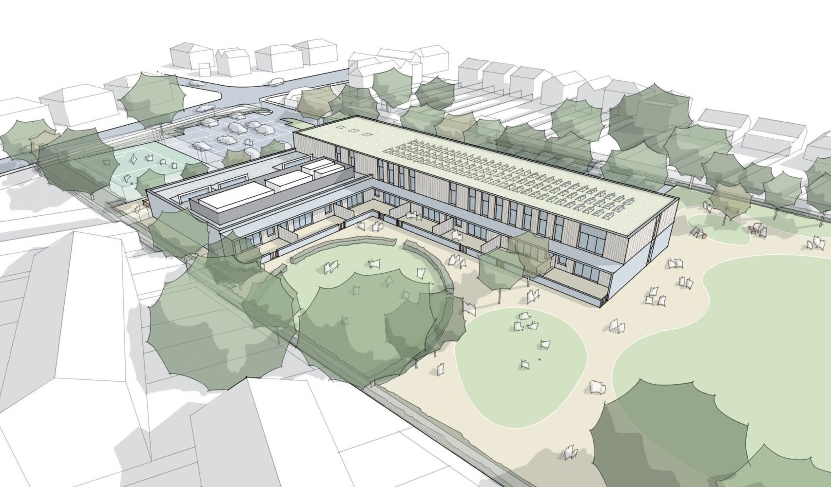 Walton Leigh School Aerial View