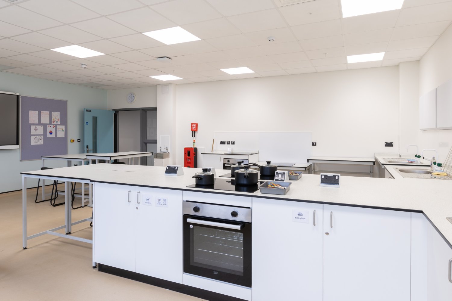 An accessible kitchen in a classroom area