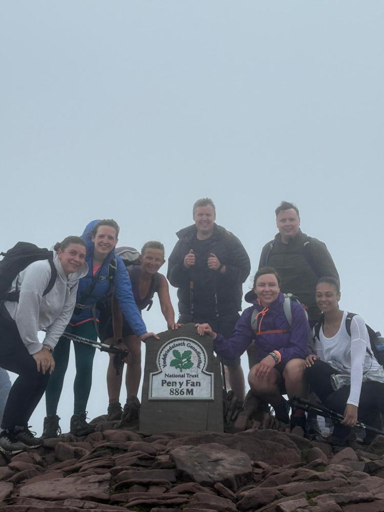 Group on the peak of pen y fan