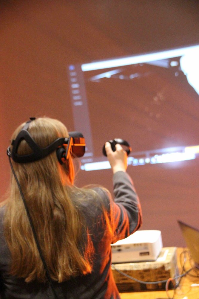 Child with VR headset on