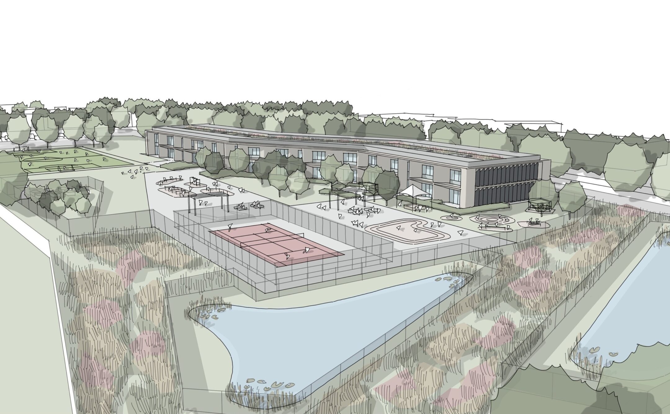 Pick Everard Hopescourt School Aerial View