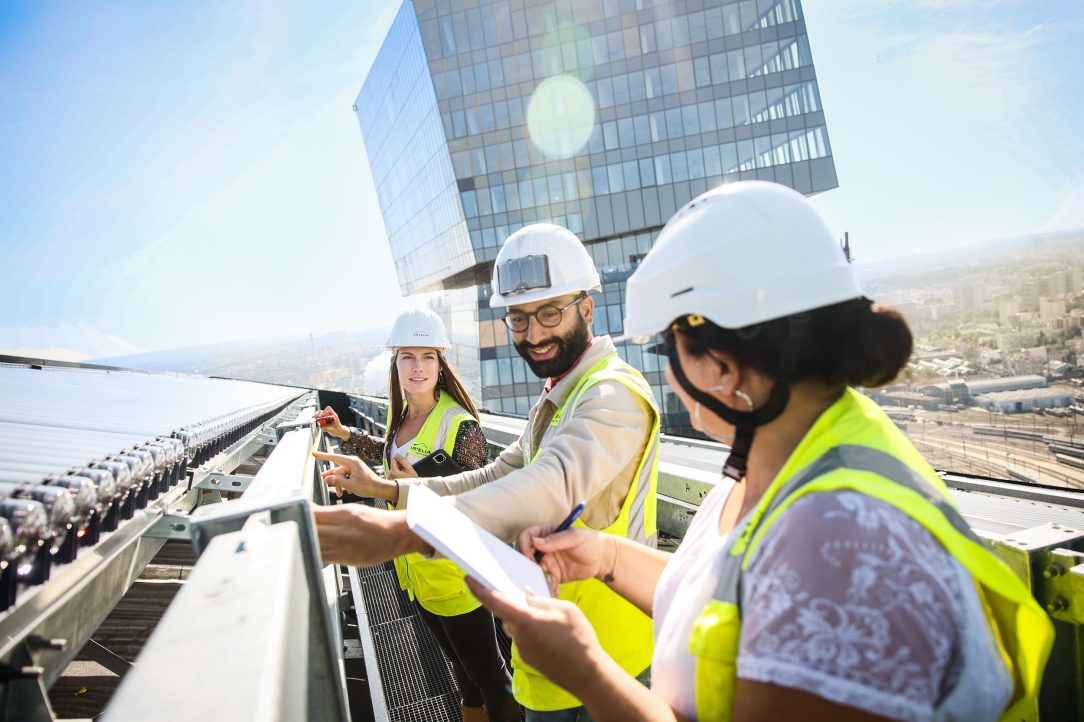 Image of people in high vis