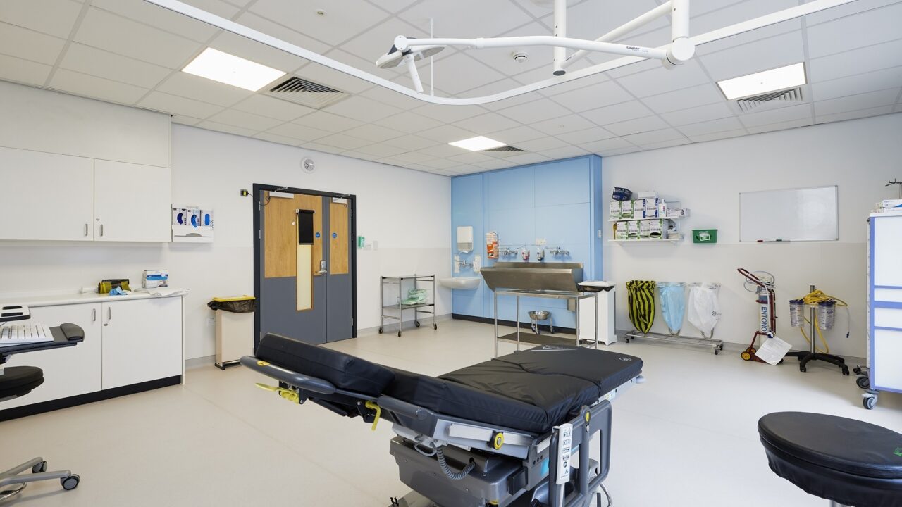 Internal of operating theatre at Newark Hospital