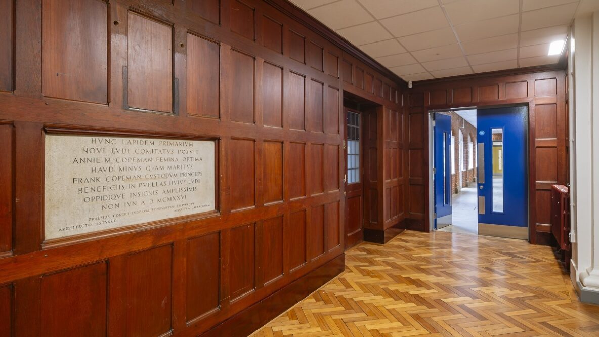 Internal corridor of Brentwood County High School
