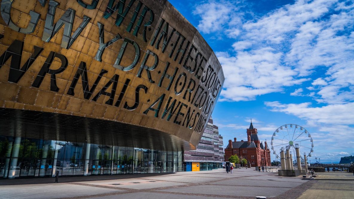 Street view of Cardiff