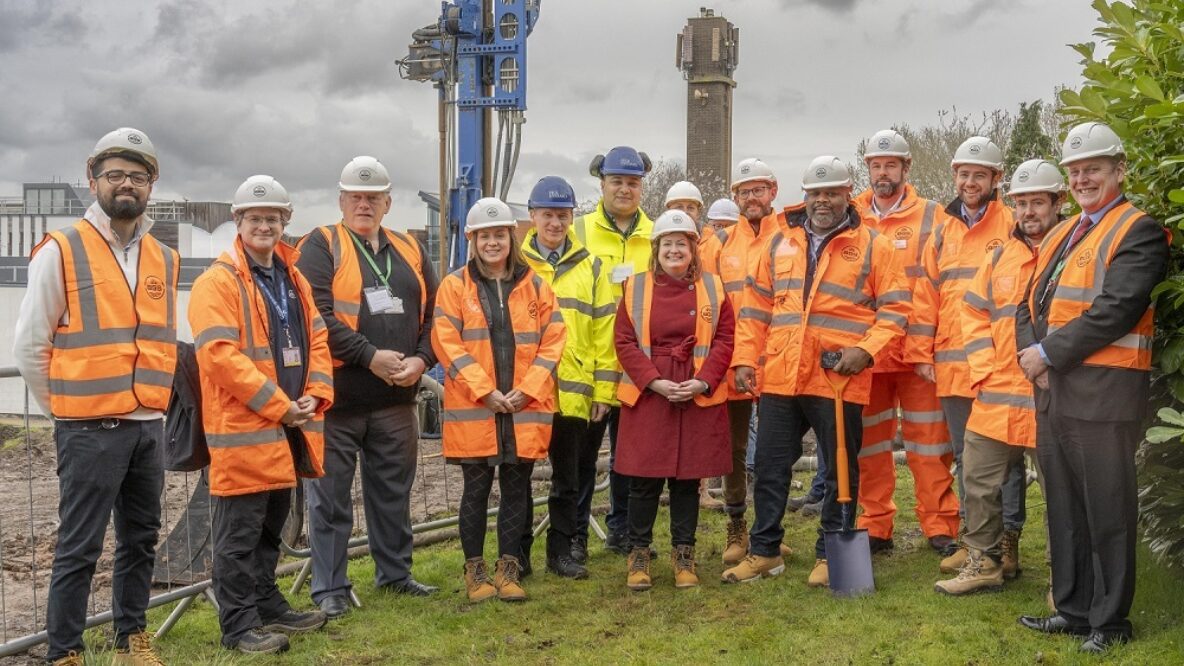 Stakeholders at the British Geological Survey heat pump ground breaking
