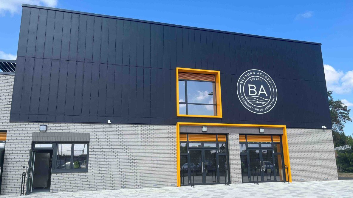 Entrance to Bedford Academy extension