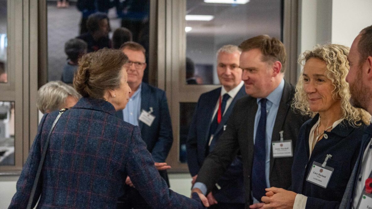 HRH Princess Anne meeting Jamie Marshall