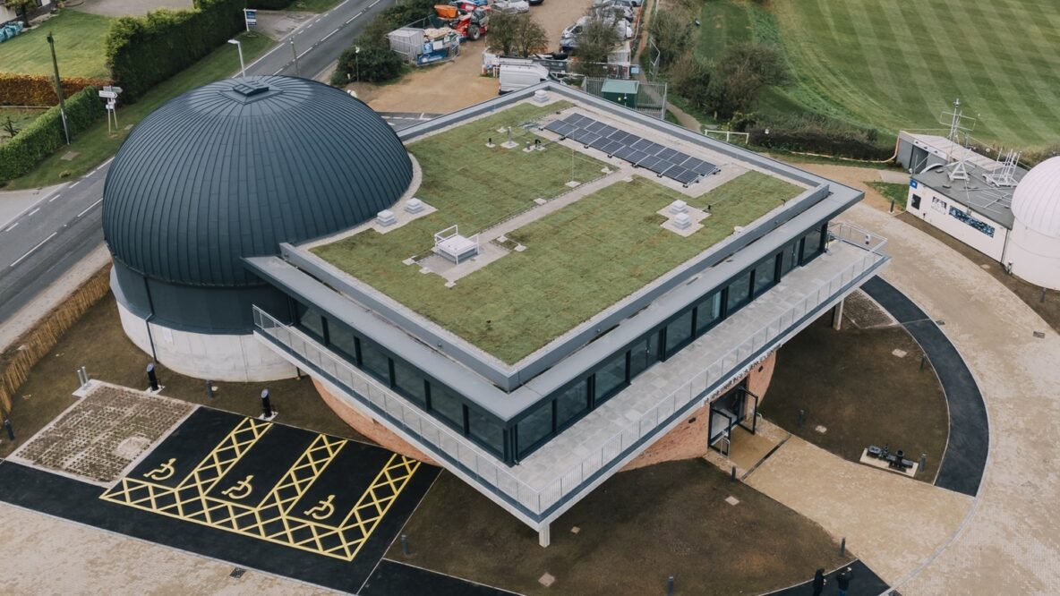 Aerial shot of Sherwood Observatory