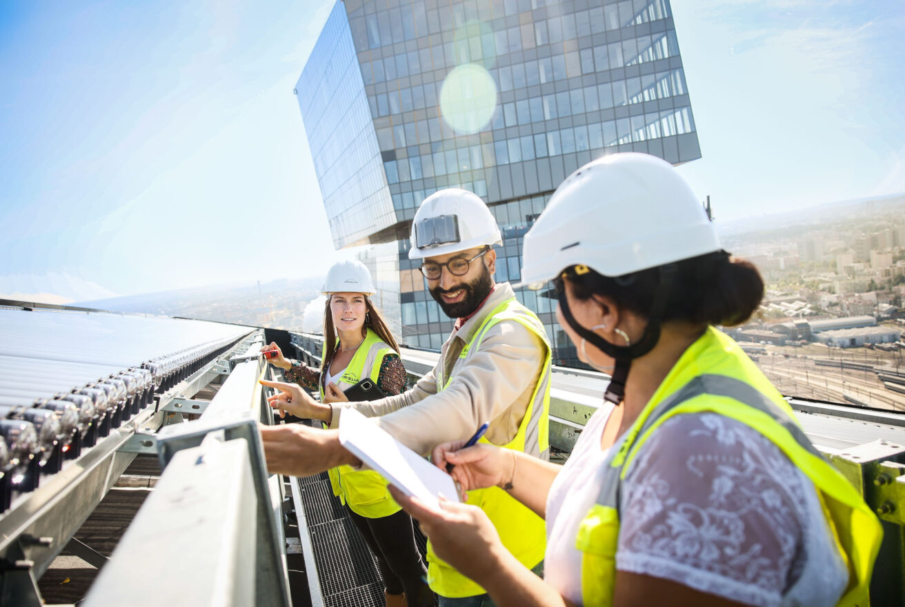 Image of people in high vis