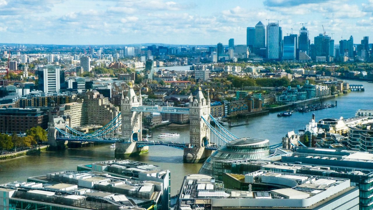 Aerial image of London