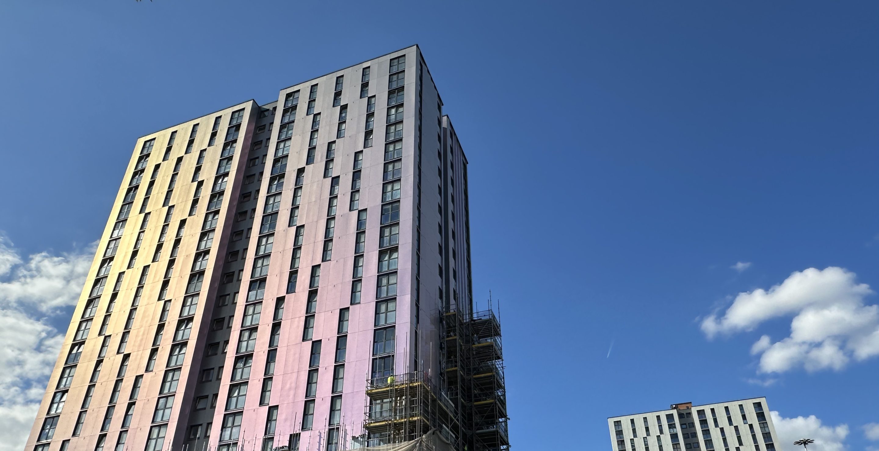 New hording on the Pendleton high rise buildings