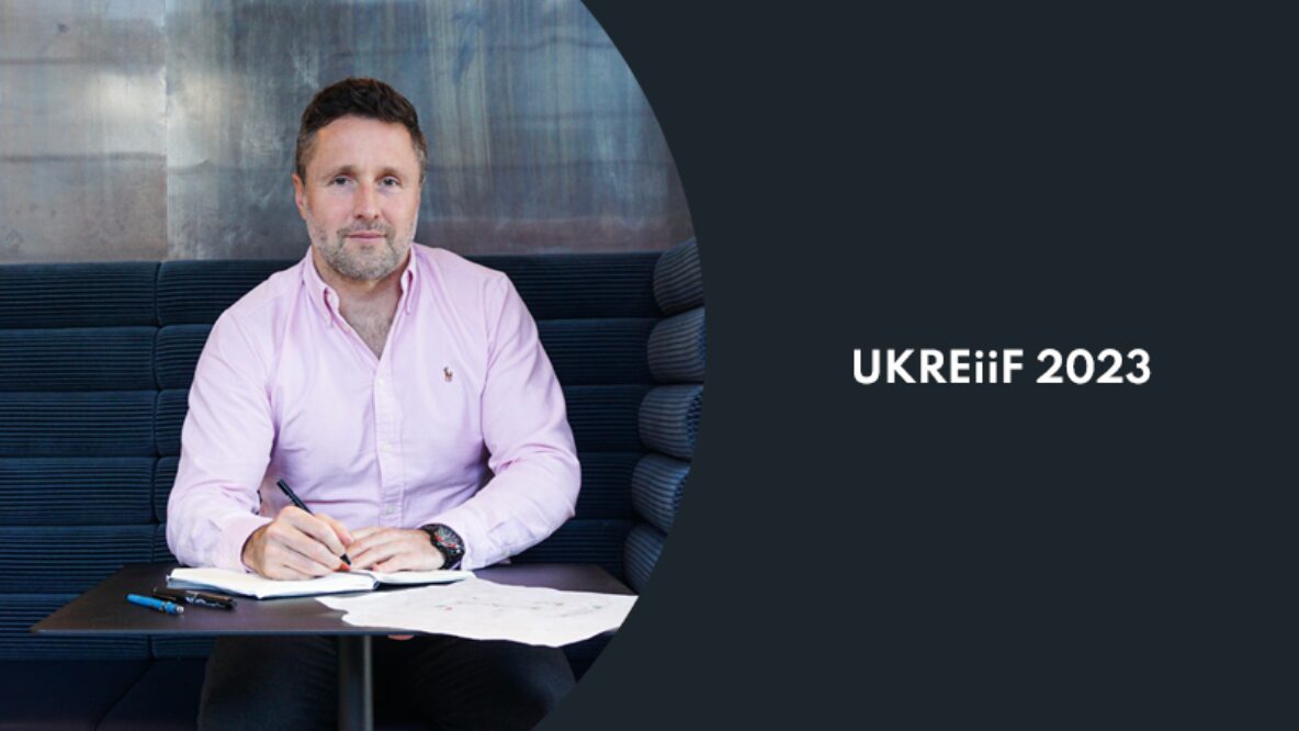 Picture of Keiren Bradley, director and text saying UKREiiF 2023
