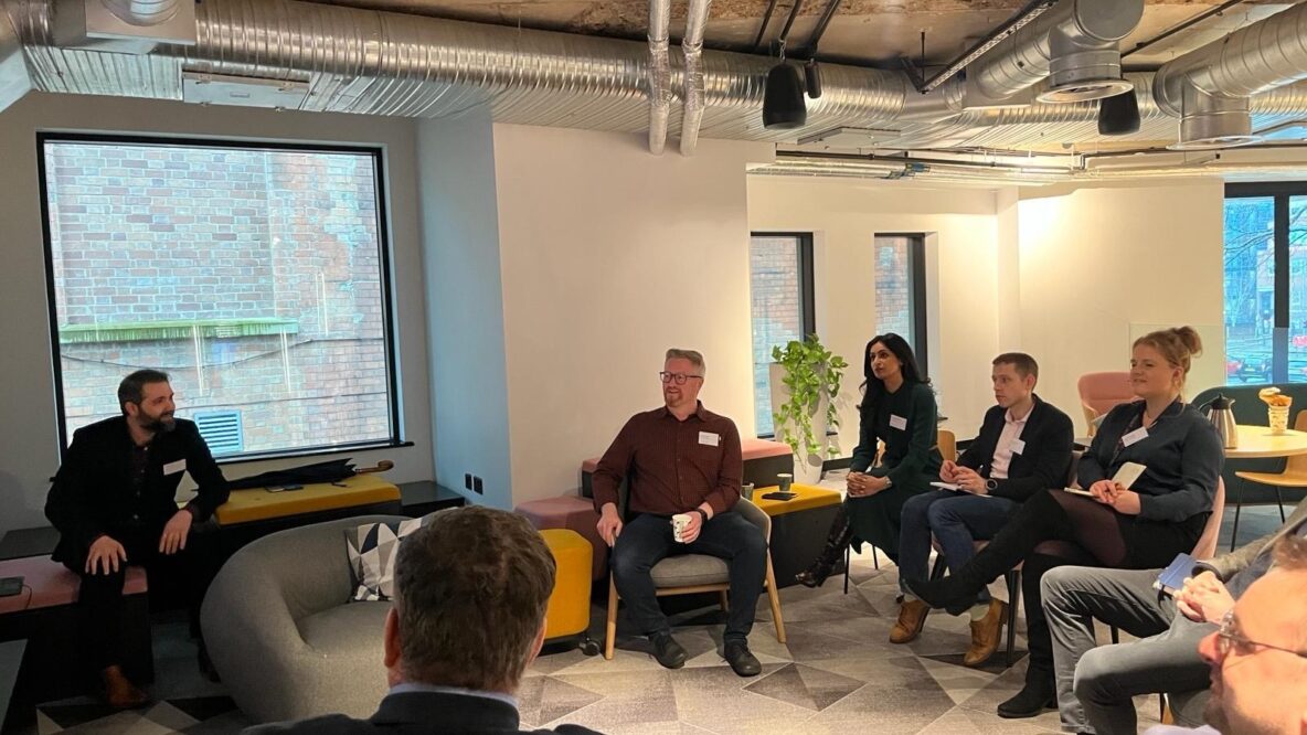 Picture of roundtable discussion at the office in nottingham