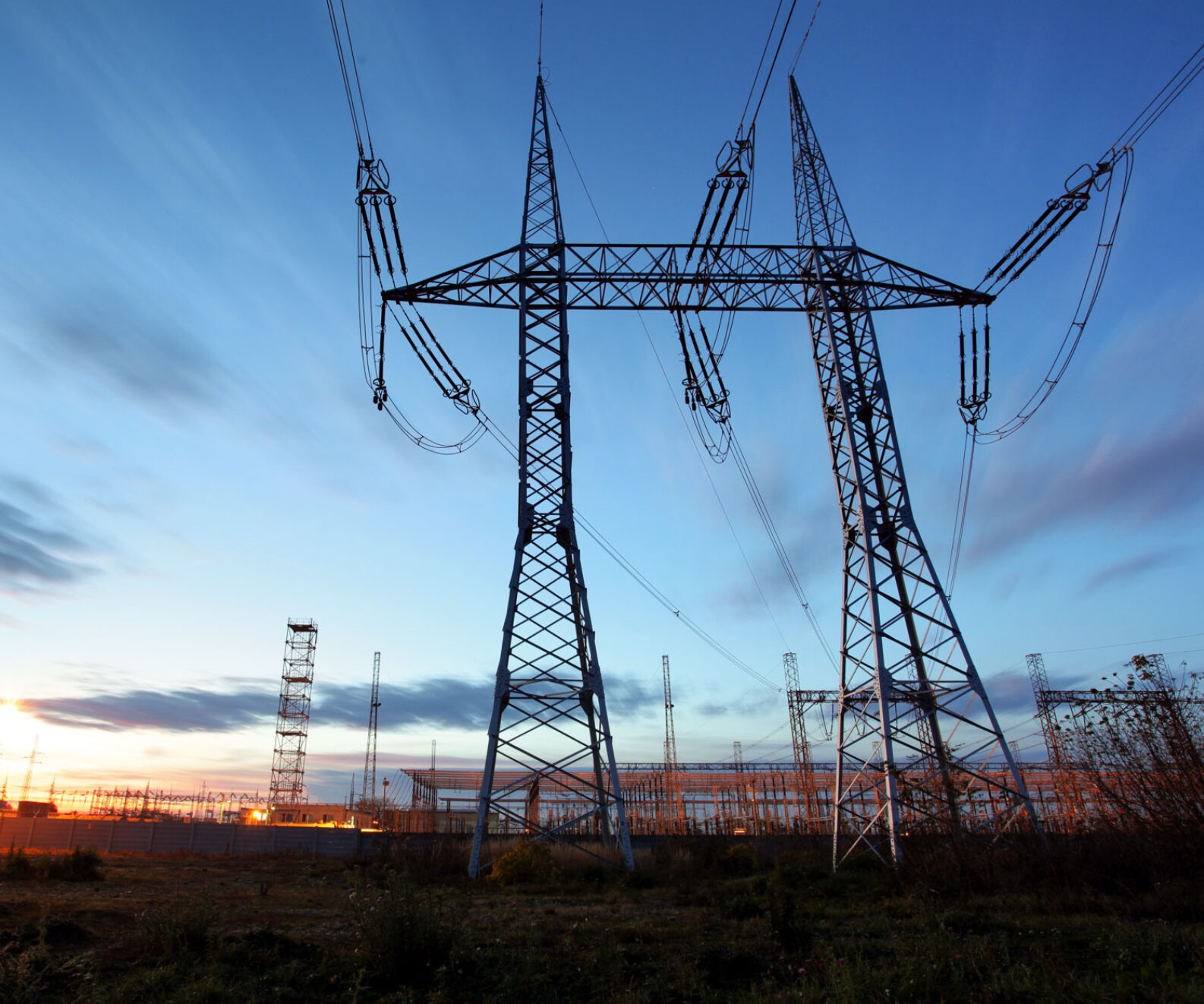 Electricity pylons