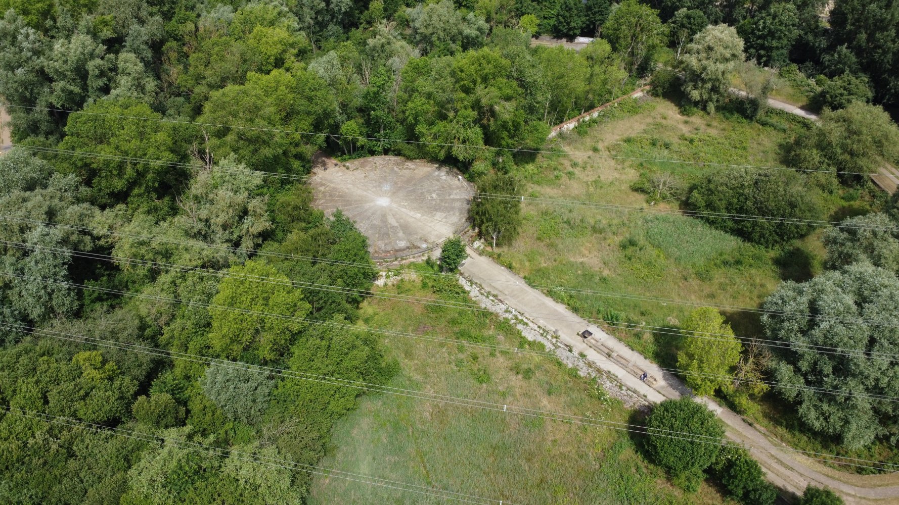 Aerial shot of Middlesex Filter Beds